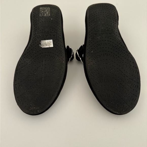 Alaïa black suede ballet flats with strap and rubber sole - so 35 - Picture 9 of 9